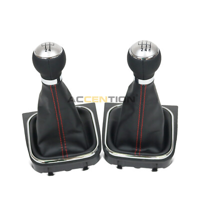 5/6 Speed Gear Shift Knob With Boot For VW Scirocco 2009-2014 EOS 2006-2011