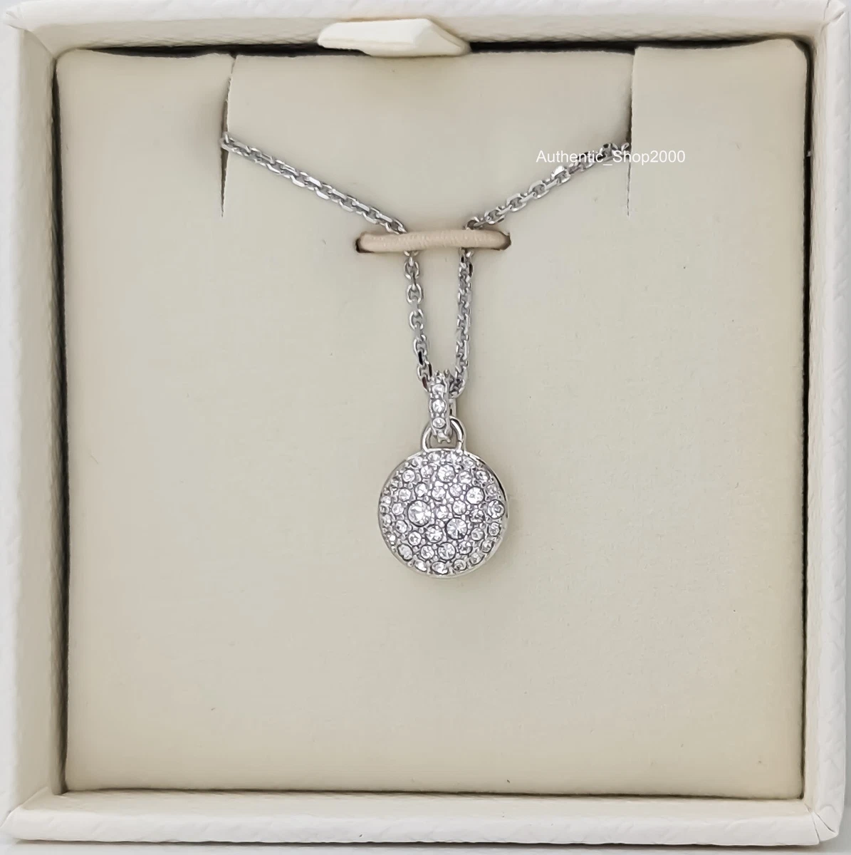 New SWAROVSKI Rhodium Plated Pave Crystals Meteora Pendant 