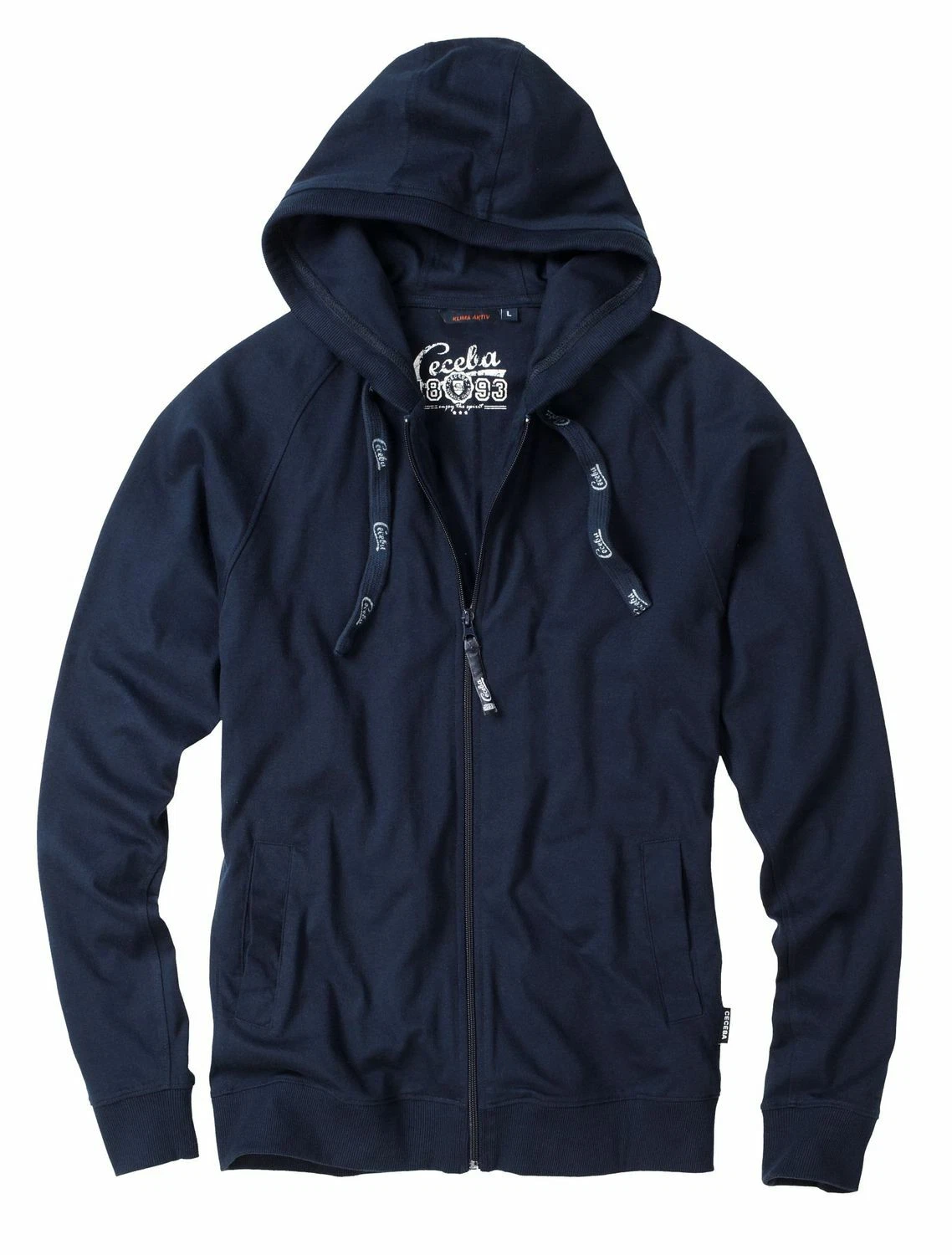 SACAI Felpa CECEBA felpa con cappuccio con cerniera giacca sportiva cappuccio borse marina