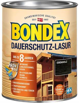 Bondex Dauerschutz-Lasur, Aussen, Holzfarbe, Wetterschutz, UV-Blocker, 0,75l