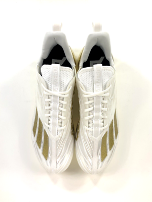 adidas Adizero Football Cleats White Gold metallic GX5122 Men's 12