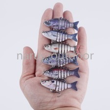 5 Pack Mini Mulit Jointed Swimbaits 5cm/2g Sinking Wobblers Crankbait Bass Pike