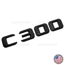 15-16 C300 Emblem Trunk Lid Letter Logo Nameplate Badge Decorate AMG Matte Black
