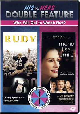 New Double Feature 2 Disc DVD - Rudy + Mona Lisa Smile - Julia Roberts , Kirsten