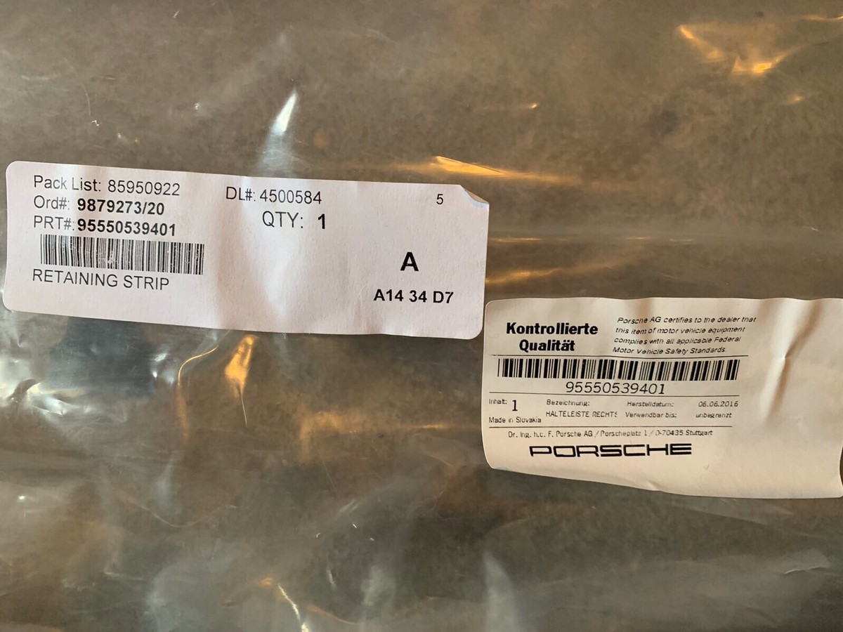 Genuine Porsche Cayenne Rear Bumper Strip Right OE 95550539401 | eBay