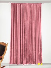 100 Cotton Velvet Curtain-Lined-Blackout Panel-Thick Soft Fabric- ROD POCKET