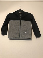 Xersion Quick-dri Kids Zip Up Jacket Black  Gray Size 6