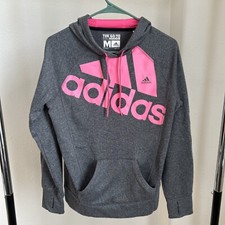 The Go-to Hoodie Adidas Size Medium Pink Lettering VGC