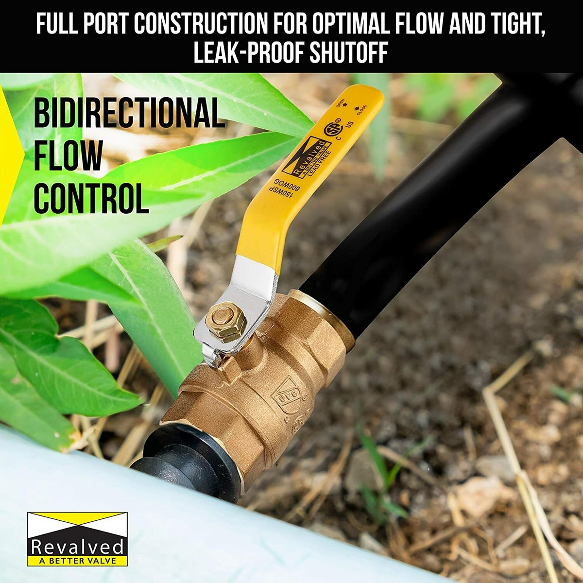 1 In Full Port Heavy Duty Ball Valve, Lead-Free Brass Ball