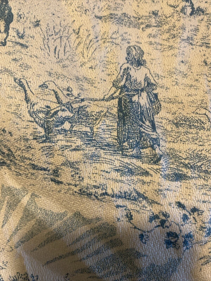 Tela de tela tejida a tiempo para corteza de inodoro azul azulado lado del condado 45’x116’ 3+ yardas Foto 4 de 4