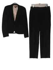 Sharagano Atelier Black 2 Piece Pant Suit Jacket and Pants Size 10 x 33" Classy