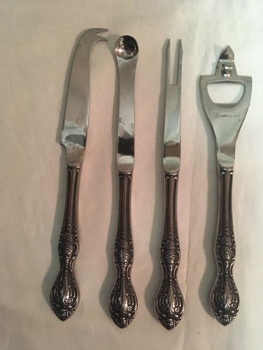 Vintage 4 Pc Stainless Barwear Set - Picture 2 of 5