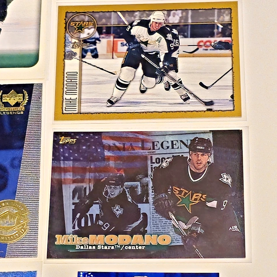 Lote de 21 tarjetas Mike Modano Dallas Stars HOF que abarca carrera - #/100 insertos + más Foto 4 de 4