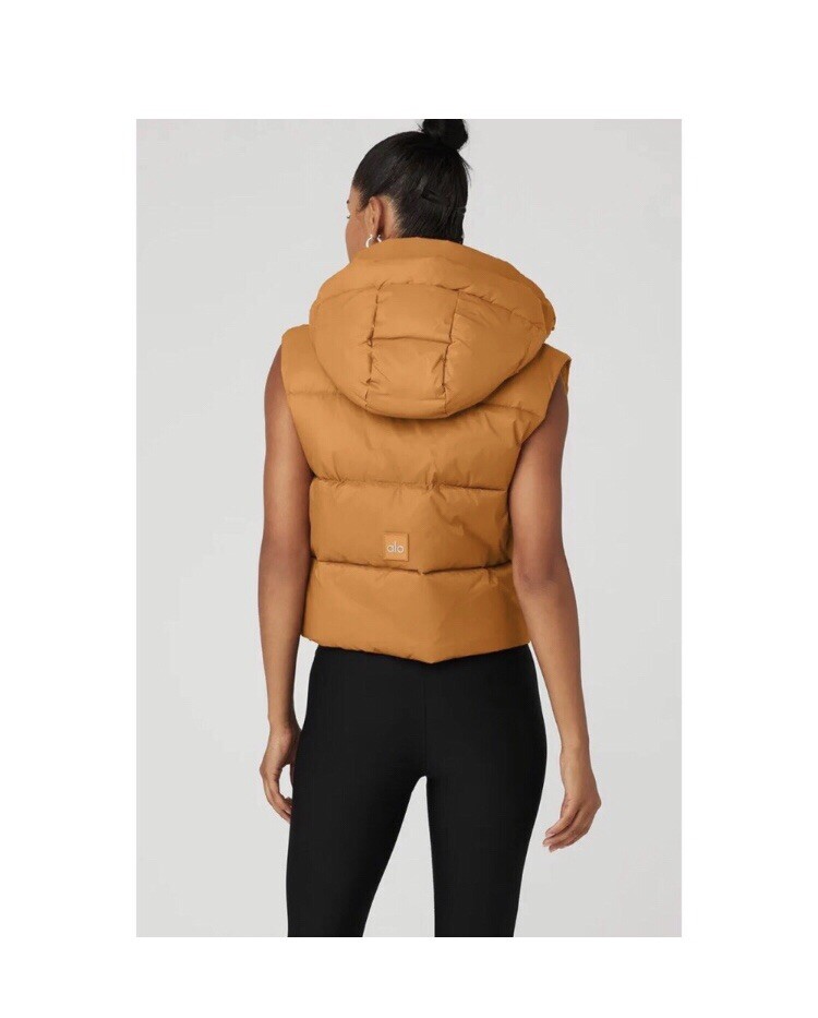 Alo Yoga Gold Rush Puffer Vest Toffee S | eBay