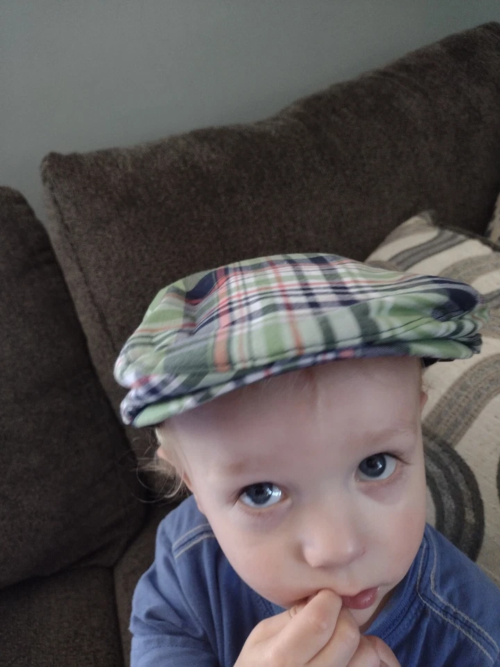 Gorra Janie And Jack Cuadros Cuadros Plana Newsboy Bebé Talla 12-24 Meses Foto 4 de 4