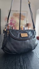 MARC BY MARC JACOBS LARGE NATASHA CROSS-BODY BLACK LEATHER SHOULDER BAG