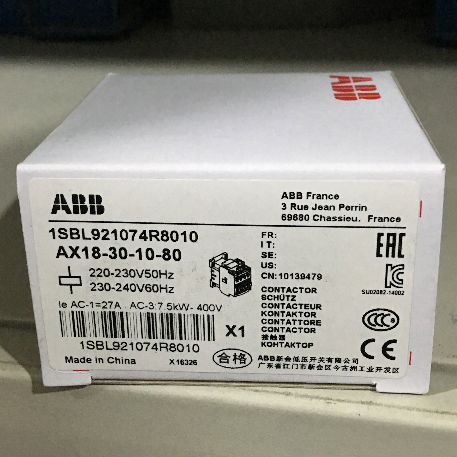 1 piece Brand new abb AX18-30-10-80 220VAC contactor Free ship | eBay