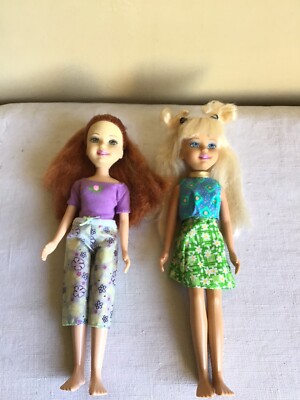 Lot Of 2 Wee 3 Friends Barbie Mattel Janet Lila Redhead Blonde Fashion Dolls