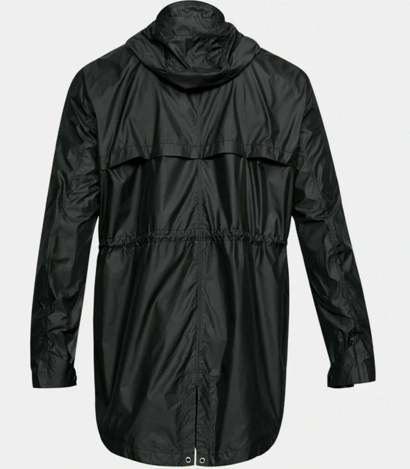 Under Armour UA SportStyle Elite Men's Full Zip Hooded Parka Jacket Black Sz 2XL - Image 2 of 4