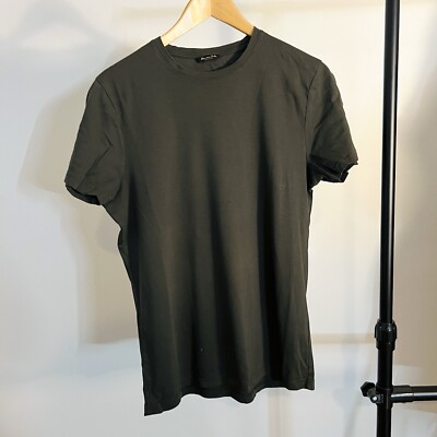 Massimo Dutti T-Shirt Gr. M Dunkelgrün Baumwolle Top-Zustand