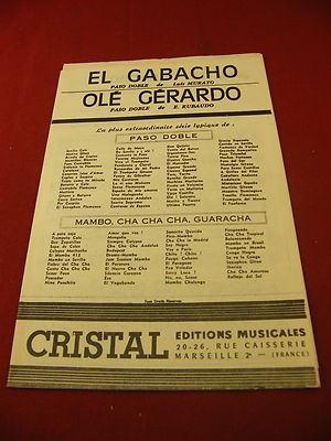 Partition El Gabacho Luis Murato Olé Gérardo Rubaudo
