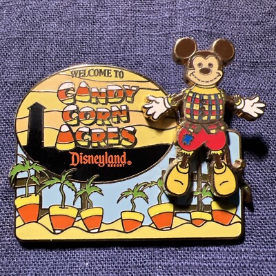Disneyland Disney Candy Corn Acres  Halloween Mickey Pin Halloween 3d D