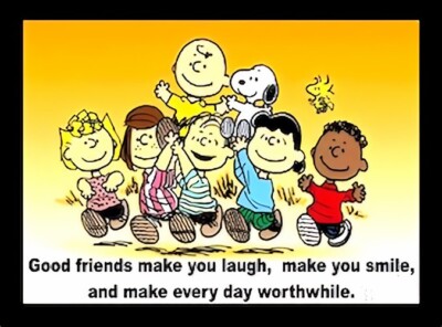 Good Friends Make You Laugh Smile Every day Worthwhile SNOOPY -MAGNET