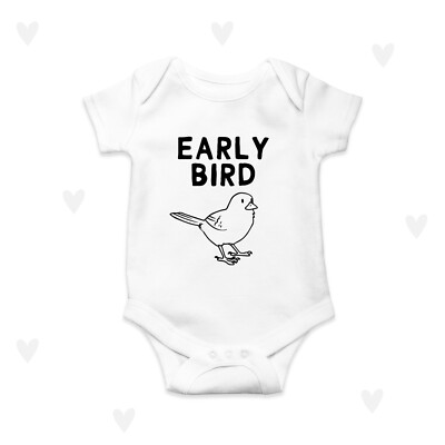 Frühbucher Neugeborenes Baby mitwachsender süßer lustiger Body ohne Schlaf