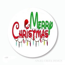 Merry Christmas Holiday Lights Scrapbook Stickers Favors Envelope Seals Labels