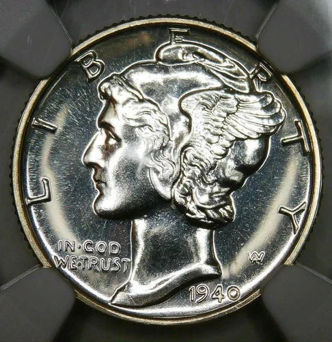 1940__PF 66__Mercury Dime__NO STAINING__PROOF, NGC, Silver Coin