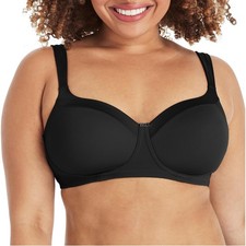 Playtex US4824 Shaping Balconette Wireless Bra Black Adjustable Straps 36 DD
