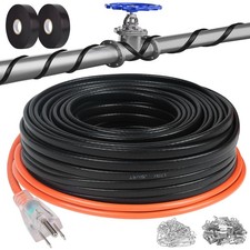 FYSFLYA 100FT Heat Tape for Water Pipes, -40 F Anti-Freeze De-Icing Black