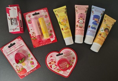 Strawberry Shortcake Scented Beauty Bundle - Lip Balms, Gloss, Hand Lotion