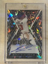 Ronald Acuna Jr. Auto 2023 Leaf Exotic Tiger Mojo 1/1 - Acuňa Sh