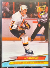 1992-93 Fleer Ultra Jim Sandlak #228 Vancouver Canucks