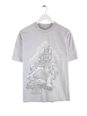Disney Walt Disney World Print T-Shirt Grau M Herren