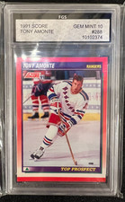 1991-92 SCORE #288 TONY AMONTE ROOKIE CARD RC FGS 10 GEM MINT PSA CROSSOVER?. rookie card picture