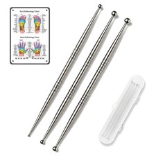 Acupressure Pen, Stainless Steel Reflexology Tool for and Body, Manual Trigge