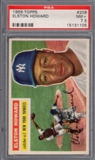 1956 Topps Baseball #208 ELSTON HOWARD PSA 7.5 NM+ NY YANKEES  First TOPPS Card
