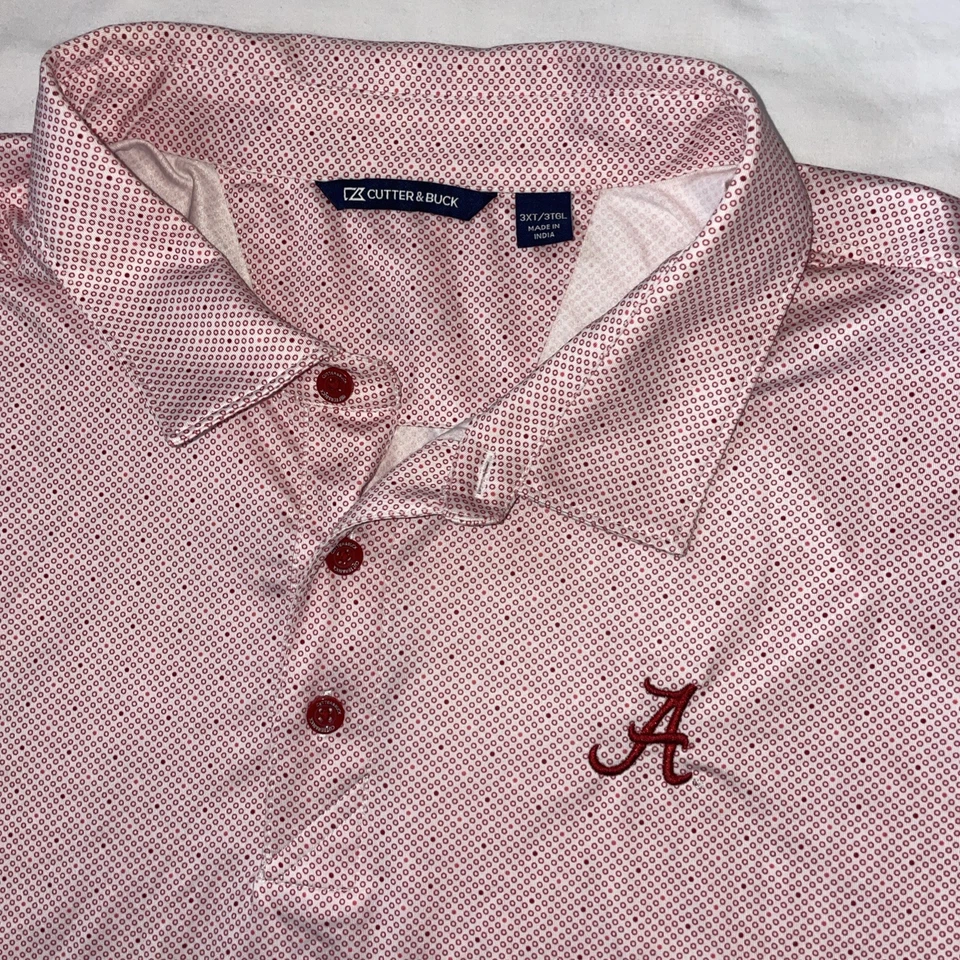 Cutter & Buck University Of Alabama Men’s 3XT 3XL Golf Polo Embroidered Logo - Image 2 of 4