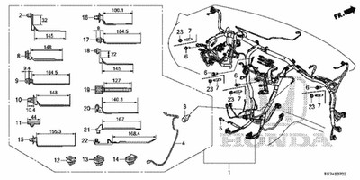 Genuine Honda OEM Instrument Wire Harness 32117-TG7-A62