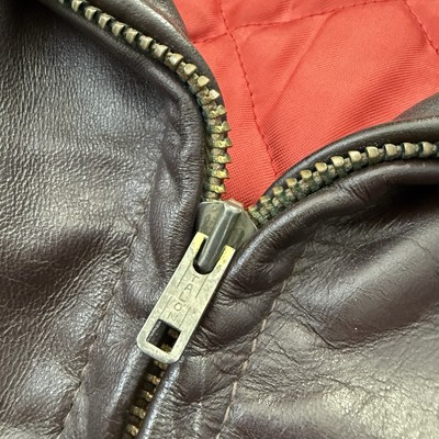 Vintage 1950's Brown Leather Motorcycle Pennys Leather Jacket