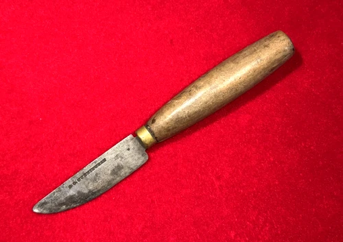 ORIG CIVIL WAR ERA SOLDIER'S PATCH KNIFE / 6 1/4" LONG / WITH MAKER'S MARK