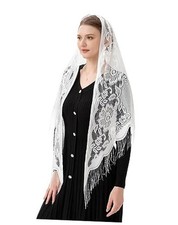 Triangle Catholic Church Veil Chapel Veil Scarf Mantilla Veils Wrap White