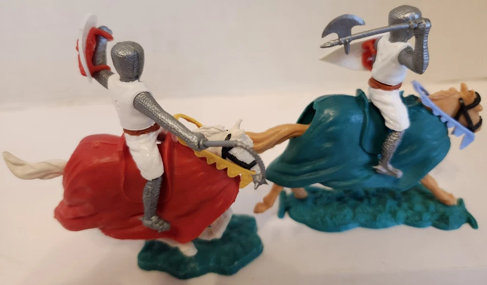 复古 20 世纪 70 年代 Timpo 中世纪 Swoppet 十字军骑士 批量 - 完整! — 第 3/4 张图片