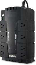 Standby UPS Battery Backup, 550VA/330W, 8 Outlets, Compact, UL Certified