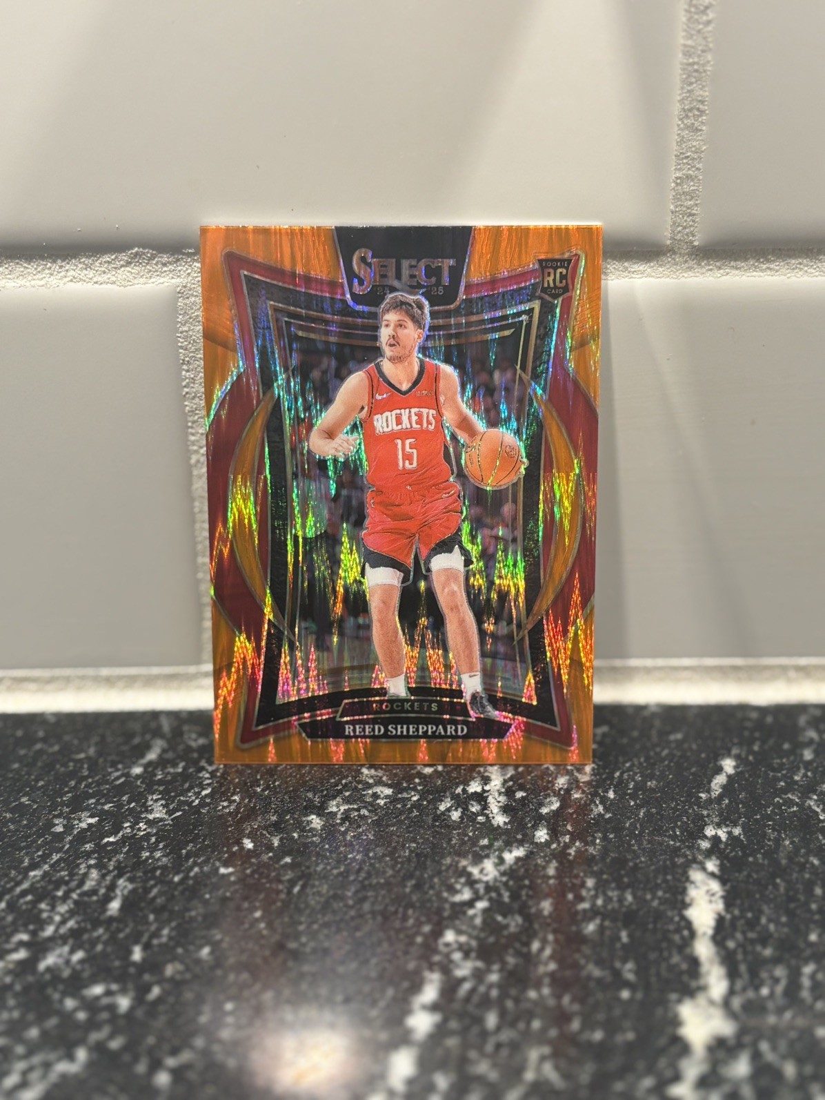 2024-25 Panini Select - Concourse Reed Sheppard #68 Orange Flash Prizm (RC)