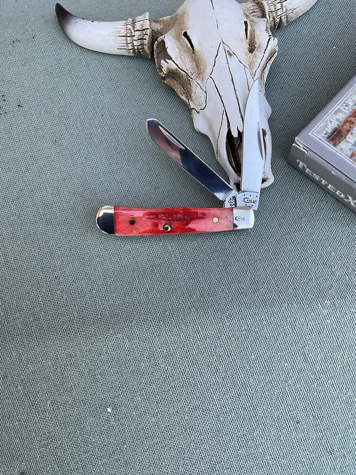 Case Double Stamp Red Bone Tiny Trapper MINB 2014 62154 SS - Image 2 of 4