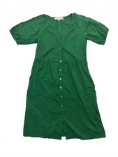 LOFT Petite Green Button-Front Dress