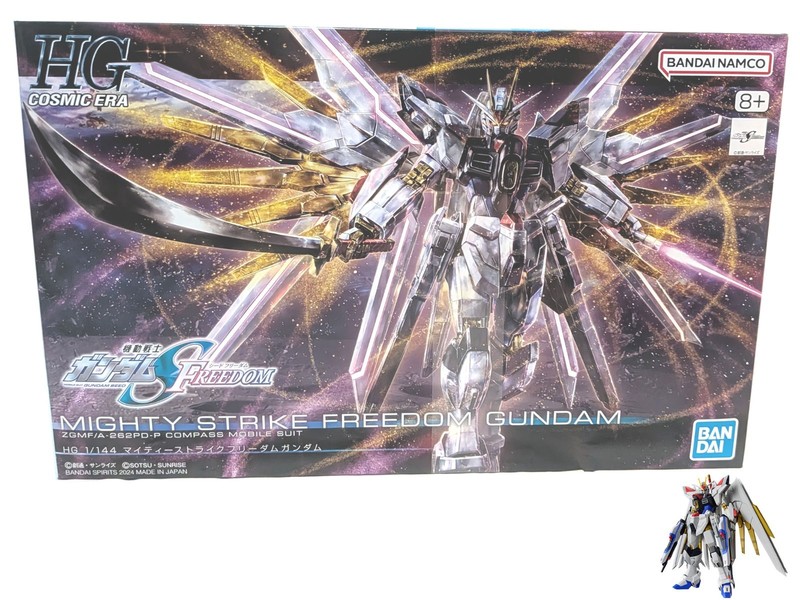 Bandai HG 1/144 Mighty Strike Freedom Gundam SEED Model Kit Gunpla New From JP